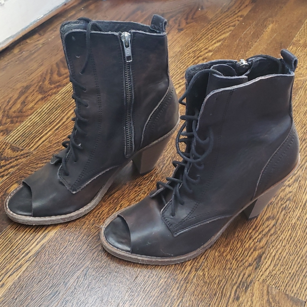 All Saints peep toe boots 39